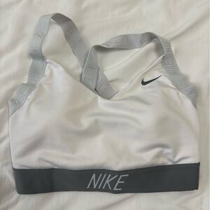 Nike White and Gray Activewear Top